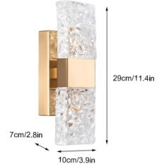 Sconce Sxtiger Nordic Crystal Golden LED 3 Color Light Design