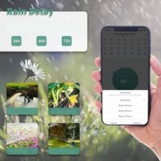 Reloj de agua Wi-Fi usado para una manguera de jardín de diivoo con un centro