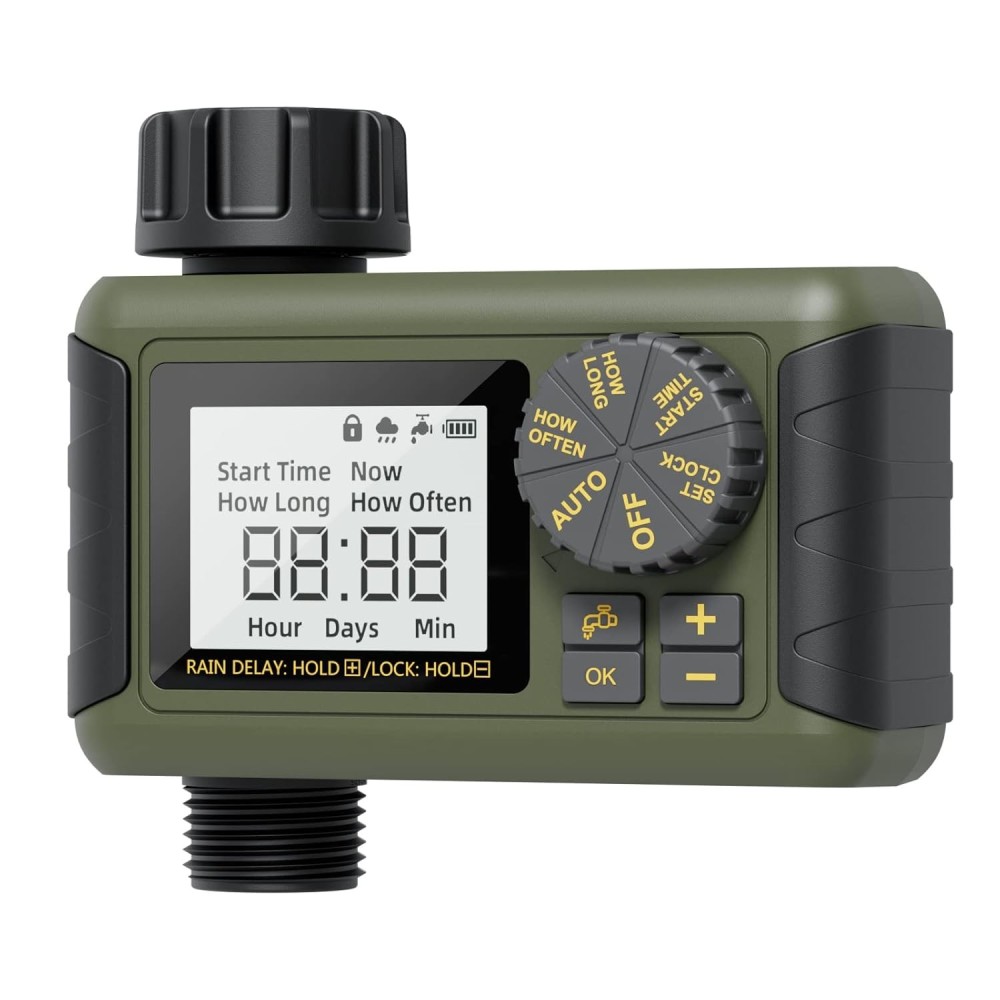 Diivoo WT01 Water Clock Multifunctional Irrigation Water Counter Irrigation Cyclic Irrigation Easy to use