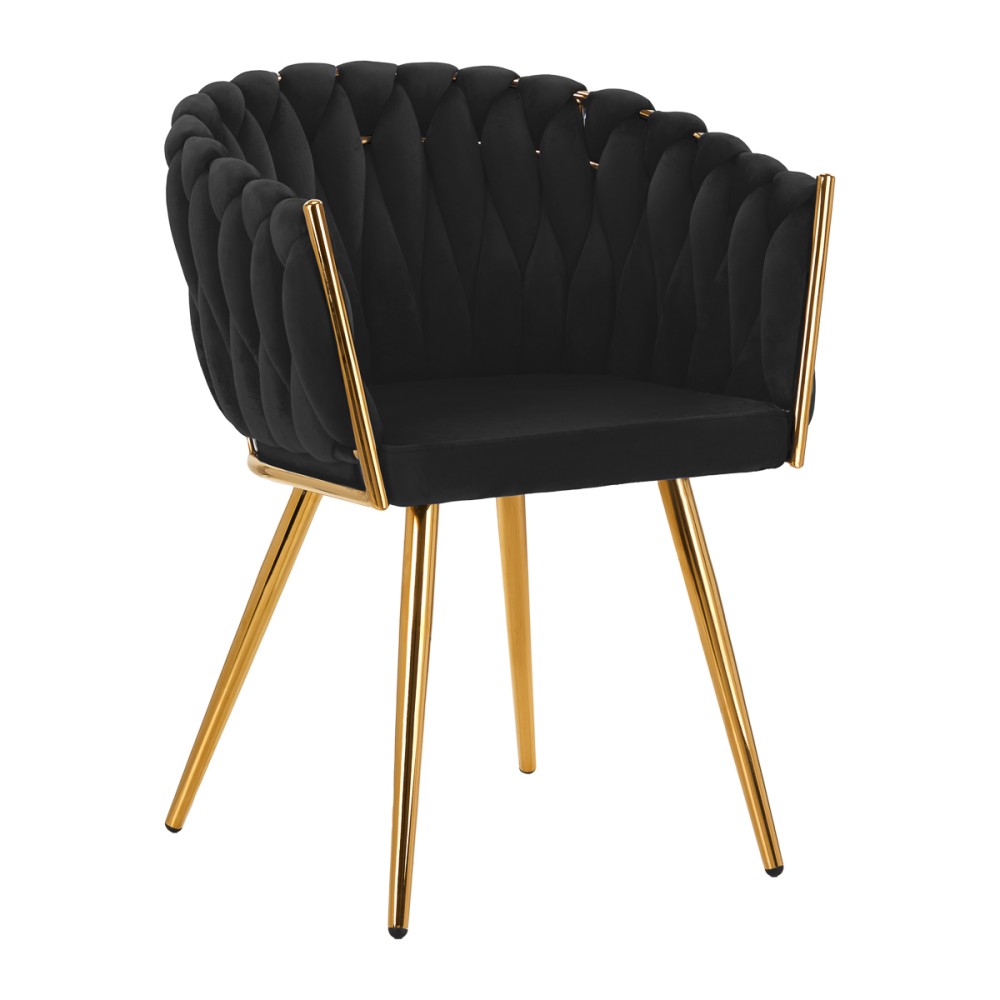 4Rico Stuhl QS-GW06G Schwarz — Vorderansicht