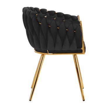 Silla 4Rico QS-GW06G negra — vista lateral