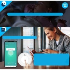 Dūmu detektors Safeliveo Wifi 3V komplekts 3 ugunsgrēka sensori ar paziņojumu savā tālrunī un ātri montāža