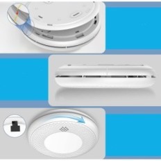 Ανιχνευτής καπνού Safeliveo WiFi 3V Σετ από 3 αισθητήρες πυρκαγιάς με ειδοποίηση στο τηλέφωνο και τη γρήγορη συναρμολόγηση