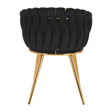 Silla 4Rico QS-GW06G negra — vista frontal
