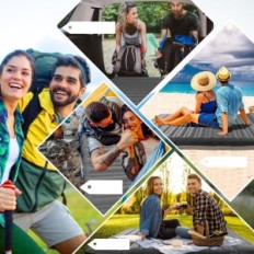 Hot mata aka til 2 personer. Komfortabel og foldet mat. Perfekt til camping og sover på gulvet