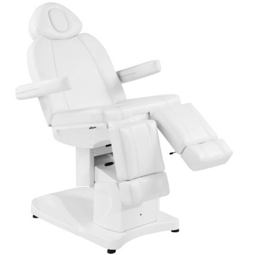 Silla cosmética eléctrica Azzurro 708as pedicura 3 motores blanca — vista lateral