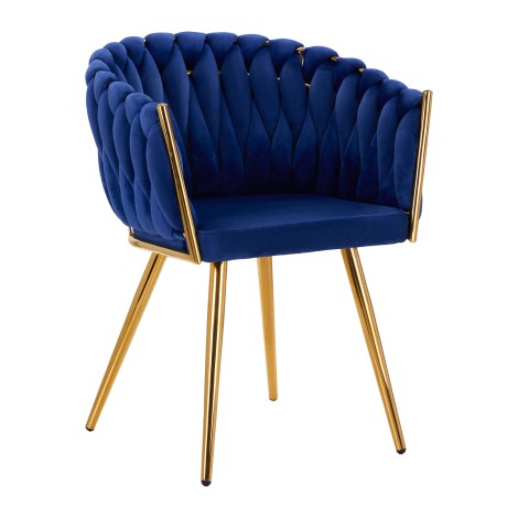 Fauteuil 4Rico QS-GW06G bleu marine — vue de face