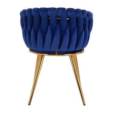 Silla 4Rico QS-GW06G en azul marino — vista trasera