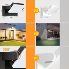 Wall lamp Kingwen, 40W, 3000 K, 360 °, IP65, Warm white