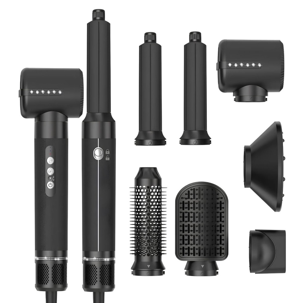 Πολυλειτουργικός Styler 7 σε 1, ισχύς 1400 W, μαύρο χρώμα