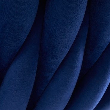 4Rico QS-GW06G Samt-Stuhl in Marineblau mit goldenem Gestell — Detailaufnahme Rückenlehne