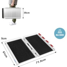 Liekumm aluminio silla de ruedas plegable 60x72 cm