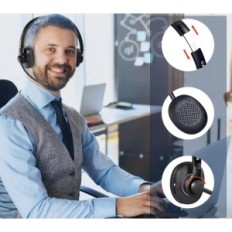 Weat Bluetooth-hovedtelefoner med dobbeltmikrofon CVC8.0 til telefoner og pc