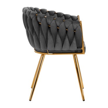 4Rico Stuhl QS-GW06G Grau — Seitenansicht