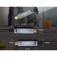 USB C szálas kábel USB C GeoHN.G 15M, 10Gbps, USB 3.2