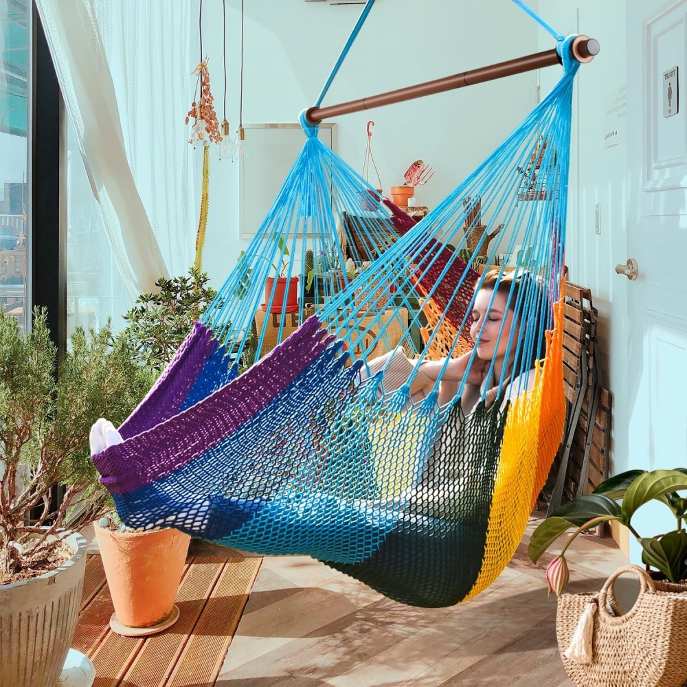 Bathonly Podwieszany Fotel Hammock Caribbean z Belką do 150 kg, Powystawowy