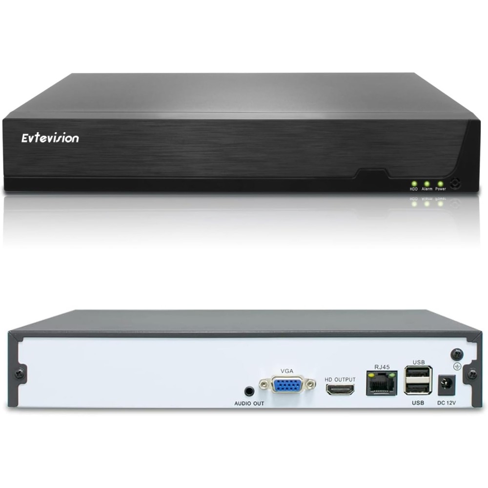 16CH NVR EVREVISION RECORDER 8MP / 4K με υποστήριξη για 16 κάμερες IP