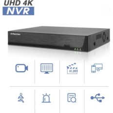 16CH NVR EVTEVISION REDE Gravador 8MP / 4K com suporte para 16 câmeras IP
