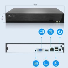 16CH NVR EVREVISION RECORDER 8MP / 4K με υποστήριξη για 16 κάμερες IP