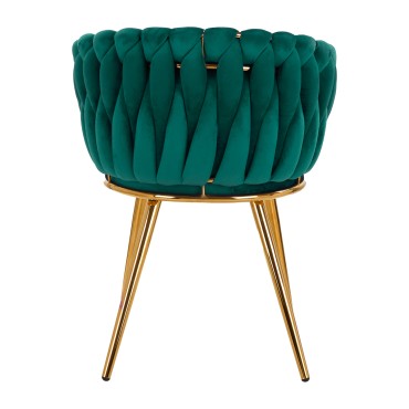 Sedia 4Rico QS-GW06G verde — vista posteriore