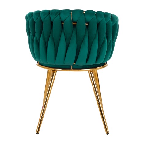 Sedia 4Rico QS-GW06G verde — vista posteriore