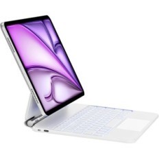 Wit ESR 6B012A-zaak voor iPad AIR 11 "(M2, 2024) met een toetsenbord gebruikt