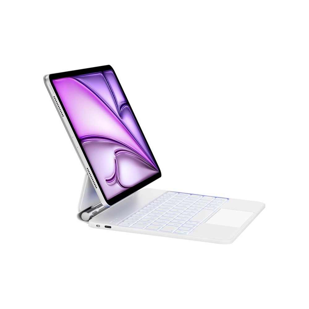 Custodia Bianco ESR 6B012A per iPad Air 11 "(M2, 2024) con una tastiera utilizzata