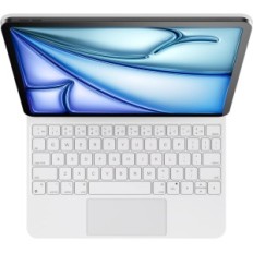 Caso branco ESR 6B012A para ipad Air 11 "(M2, 2024) com um teclado usado