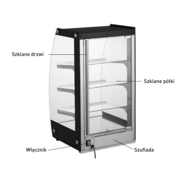 Self-Service Neutrale site voor presentatie en uitgevende LED-gerechten Breedte 415mm