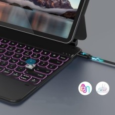 Begagnade DOOHOEK DJC-MC12.9-fodral med tangentbord och staplare för iPad Pro