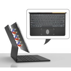Caso magnético com teclado Sengbirch para ipad pro 12.9, preto usado