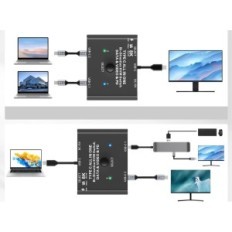 Switch Kvm Yotinghdav C201, 100W, 5V, 7,5 x 6 x 1 cm