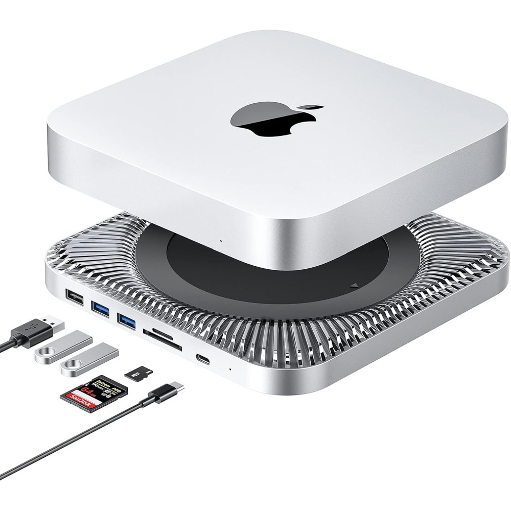 USB-C Hub s kućištem tvrdog diska za Mac Mini M1 port proširenja i prostora za SSD disk, savršeno pristaje na Mac Mini