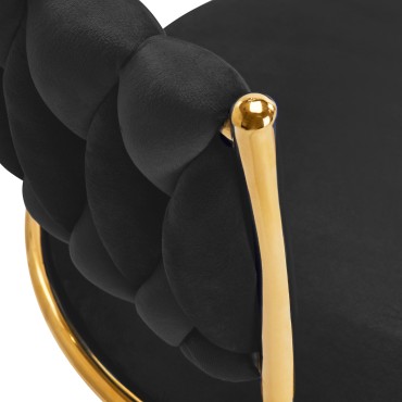 4Rico swivel chair QS-GW01G black — close-up of the armrest