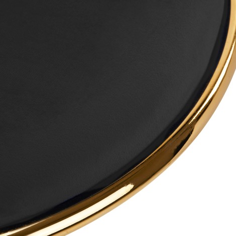 4Rico swivel chair QS-GW01G black — close-up of the seat