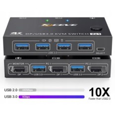 "Eskeve USB 3.0 KVM Discleadport 8K 30 Hz 4k 120 hz