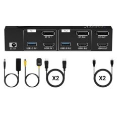 TCNewcl slēdzis KS925T KVM HDMI DP USB 5V nepilnīgs komplekts