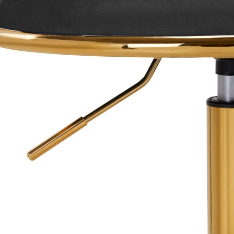 Silla giratoria 4Rico QS-GW01G negra — detalle del mango