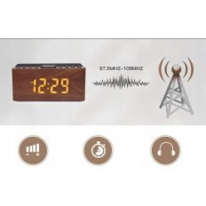 Digitale radio-wekker van Anjank Draadloos laden, 10 in USB-poorttentoonstelling