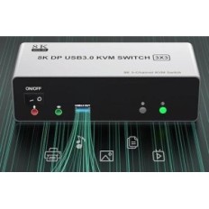 KVM CBCULE 8K Spínač na 60 Hz 3 Monitory 2 počítače 4k na 144 Hz