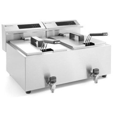 Iznīcinošs fryer ar Masterooka digitālo paneli ar 2x8L 2x3500W