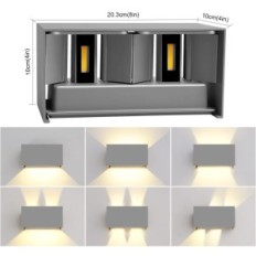 LED Kingwen 20 u 3000 k IP65 sivi set od 2 kom.