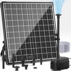 Bomba de lagoa usada com painel solar Biling AJS095 20W 1512 l / h Cabos 5m