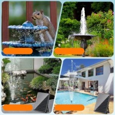 Pond sūknis ar saules paneli biling AJS095 20W 1512 l / h kabeļi 5m