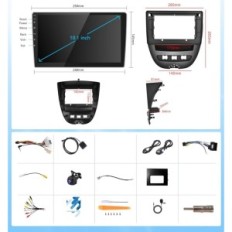 Bilradio Podfo 10 '' Carplay Android for TOYOTA / PEUGEOTA / CITROEN Utstilling
