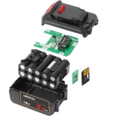 WTL 2 x DCB200 Avtagbart batteri, 5,5 Ah, 5500 mAh, 18V, för dewalt som används