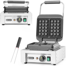 Professionell våffelmaskin Stor Grille 2 Waffles Brussels 2200w