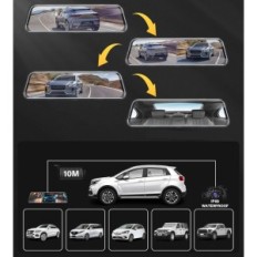 Câmera traseira Vtopek Dual 1080p Stream Meios Retrovisor Espelho, modelo T30ZN usado