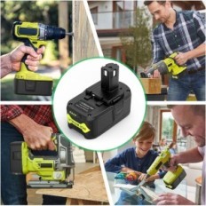 Eemaldatav aku ASUNCELL Lighium-ioon RB18L50 18V 5,0ah Ryobi jaoks, 2 tk. Kasutatud