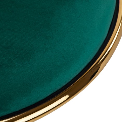 Cadeira giratória 4Rico QS-GW01G verde — close-up do assento